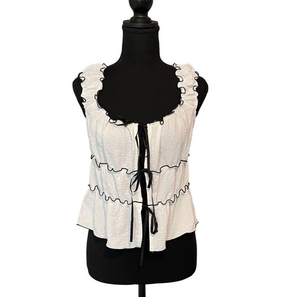 Kirious Tops - Kirious Women’s Contrast Bow Baby Doll Halter/Tank Top